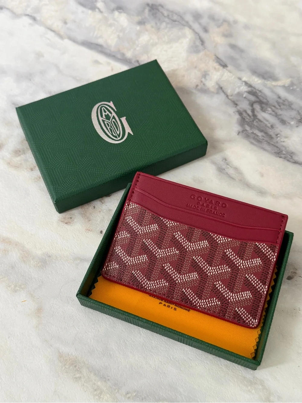 Burgundy Saint-Sulpice Card Wallet